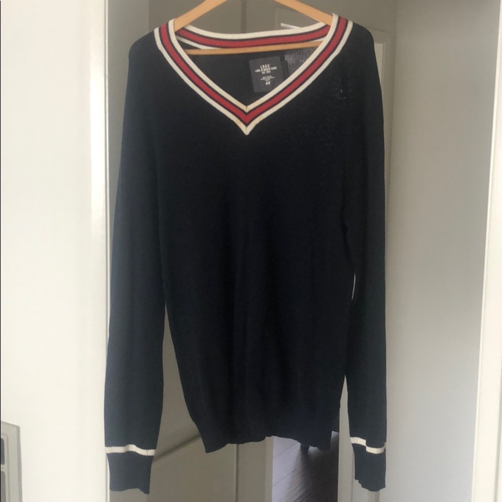 Navy blue H&M V Neck Sweater, M